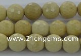 CRI212 15.5 inches 8mm faceted round riverstone beads wholesale