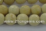 CRI214 15.5 inches 12mm faceted round riverstone beads wholesale