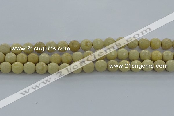 CRI214 15.5 inches 12mm faceted round riverstone beads wholesale