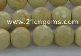 CRI215 15.5 inches 14mm faceted round riverstone beads wholesale