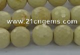 CRI215 15.5 inches 14mm faceted round riverstone beads wholesale