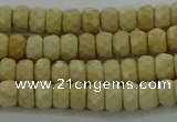 CRI220 15.5 inches 4*6mm faceted rondelle riverstone beads