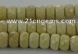 CRI221 15.5 inches 5*8mm faceted rondelle riverstone beads