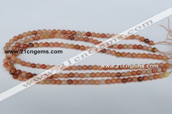 CRJ200 15.5 inches 6mm round natural red jade gemstone beads