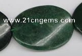 CRJ328 15.5 inches 30*40mm twisted oval African prase jasper beads