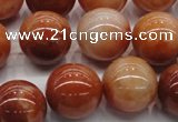 CRJ503 15.5 inches 10mm round red jade gemstone beads