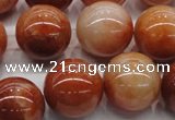 CRJ504 15.5 inches 12mm round red jade gemstone beads