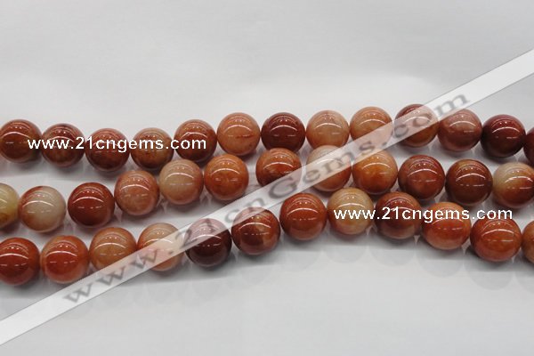 CRJ504 15.5 inches 12mm round red jade gemstone beads