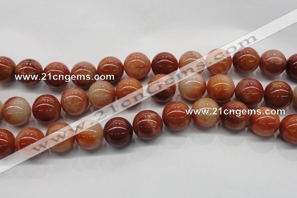 CRJ506 15.5 inches 16mm round red jade gemstone beads