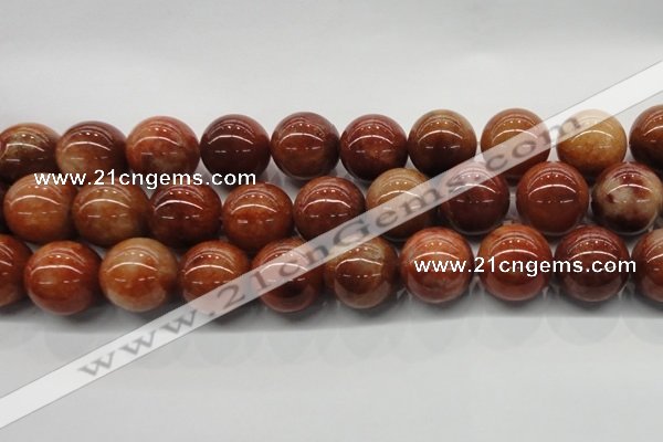 CRJ507 15.5 inches 18mm round red jade gemstone beads