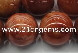 CRJ508 15.5 inches 20mm round red jade gemstone beads