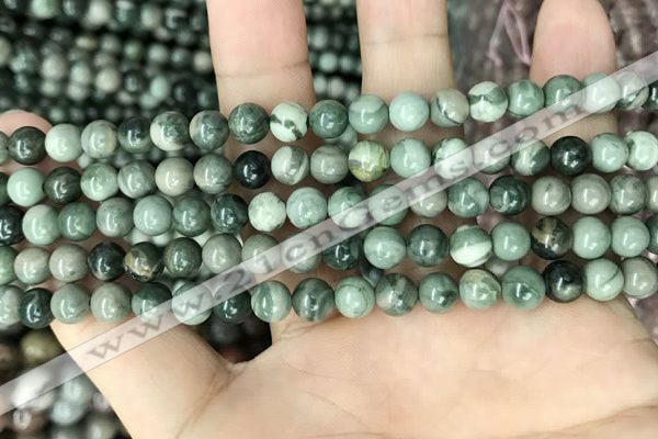 CRM201 15.5 inches 6mm round green mud jasper beads wholesale