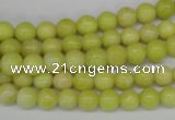 CRO02 15.5 inches 6mm round lemon jade gemstone beads wholesale