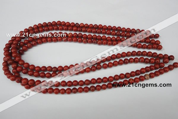 CRO06 15.5 inches 6mm round red jasper beads wholesale