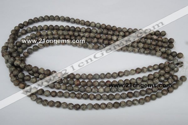 CRO07 15.5 inches 6mm round Chinese leopard skin jasper beads