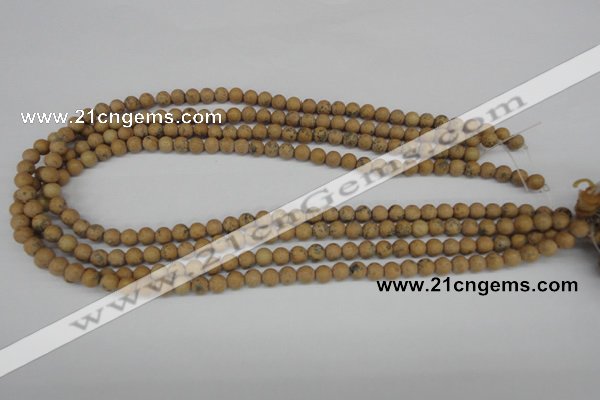 CRO08 15.5 inches 6mm round Chinese picture jasper beads wholesale