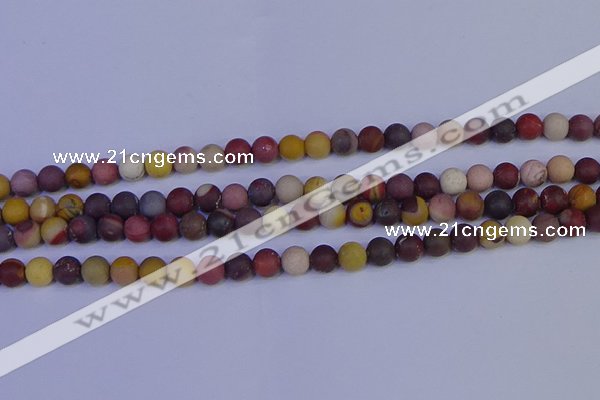 CRO1002 15.5 inches 8mm round matte mookaite gemstone beads