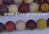 CRO1003 15.5 inches 10mm round matte mookaite gemstone beads