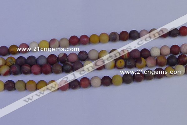 CRO1003 15.5 inches 10mm round matte mookaite gemstone beads