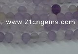 CRO1010 15.5 inches 4mm round matte amethyst gemstone beads