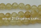 CRO1020 15.5 inches 4mm round yellow watermelon quartz beads