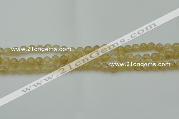 CRO1020 15.5 inches 4mm round yellow watermelon quartz beads