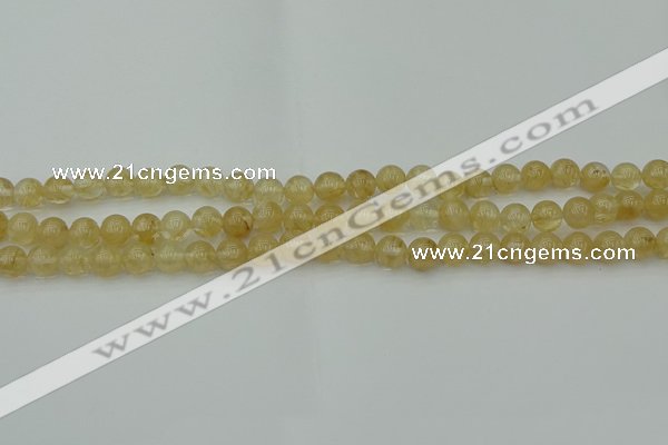 CRO1021 15.5 inches 6mm round yellow watermelon quartz beads