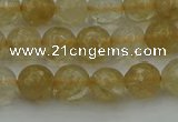 CRO1031 15.5 inches 6mm faceted round yellow watermelon quartz beads