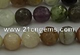 CRO1043 15.5 inches 10mm faceted round mixed gemstone beads