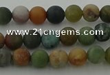 CRO1081 15.5 inches 6mm round matte Indian agate beads wholesale