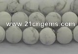 CRO1142 15.5 inches 8mm round matte white howlite beads