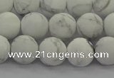 CRO1143 15.5 inches 10mm round matte white howlite beads