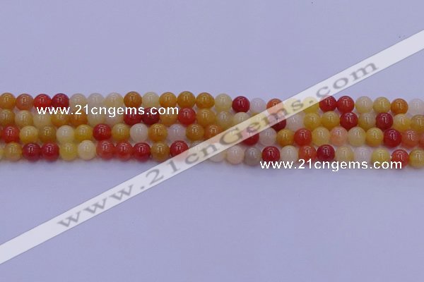 CRO1161 15.5 inches 6mm round golden silk jade beads wholesale