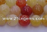 CRO1163 15.5 inches 10mm round golden silk jade beads wholesale