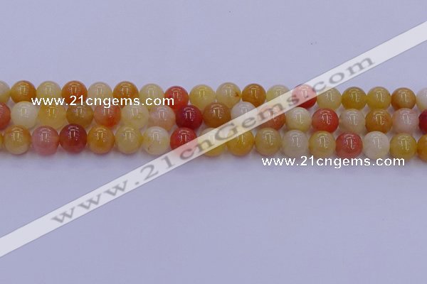 CRO1163 15.5 inches 10mm round golden silk jade beads wholesale