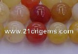 CRO1164 15.5 inches 12mm round golden silk jade beads wholesale