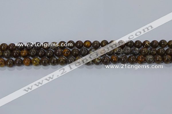 CRO1171 15.5 inches 6mm round fire lace opal gemstone beads