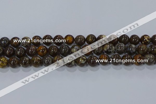 CRO1174 15.5 inches 12mm round fire lace opal gemstone beads