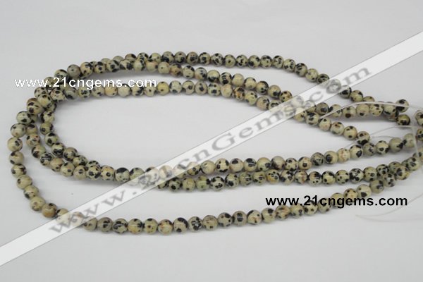 CRO12 15.5 inches 6mm round dalmatian jasper beads wholesale