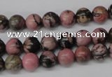 CRO121 15.5 inches 8mm round rhodonite gemstone beads wholesale