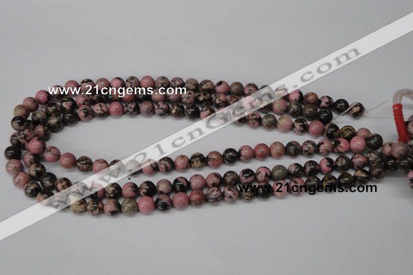 CRO121 15.5 inches 8mm round rhodonite gemstone beads wholesale