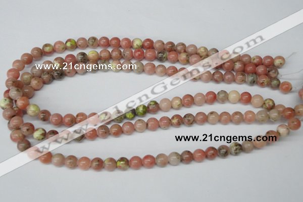 CRO123 15.5 inches 8mm round rhodochrosite gemstone beads wholesale