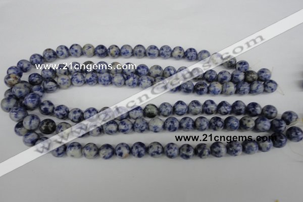 CRO125 15.5 inches 10mm round blue spot gemstone beads wholesale