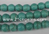 CRO133 15.5 inches 8mm round synthetic turquoise beads wholesale