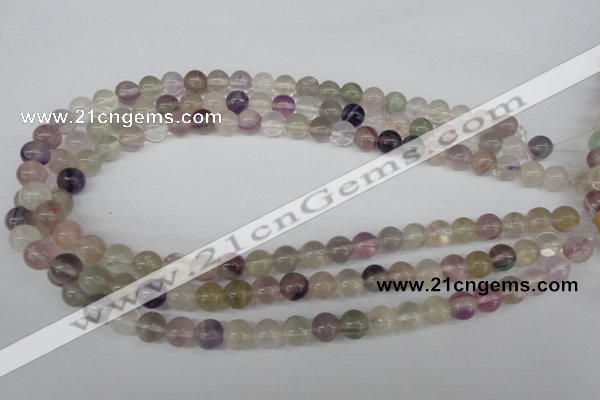 CRO135 15.5 inches 9mm round fluorite gemstone beads wholesale