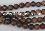 CRO14 15.5 inches 6mm round red leopard skin jasper beads wholesale