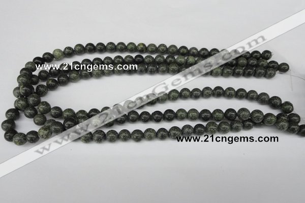 CRO140 15.5 inches 8mm round green lace gemstone beads wholesale