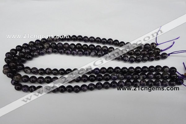 CRO149 15.5 inches 8mm round natural amethyst beads wholesale