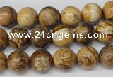 CRO181 15.5 inches 10mm round picture jasper beads wholesale