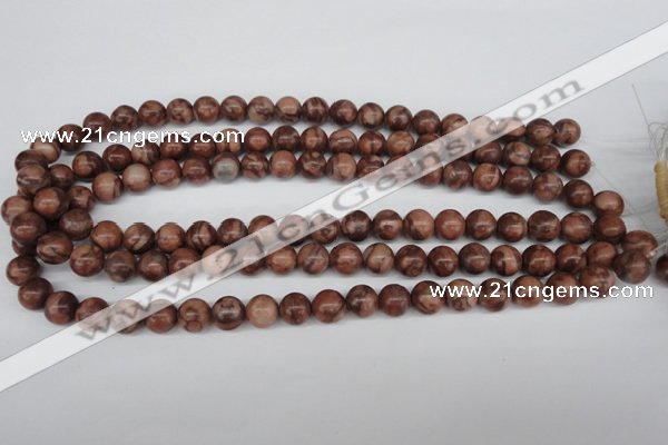 CRO185 15.5 inches 10mm round red picasso jasper beads wholesale